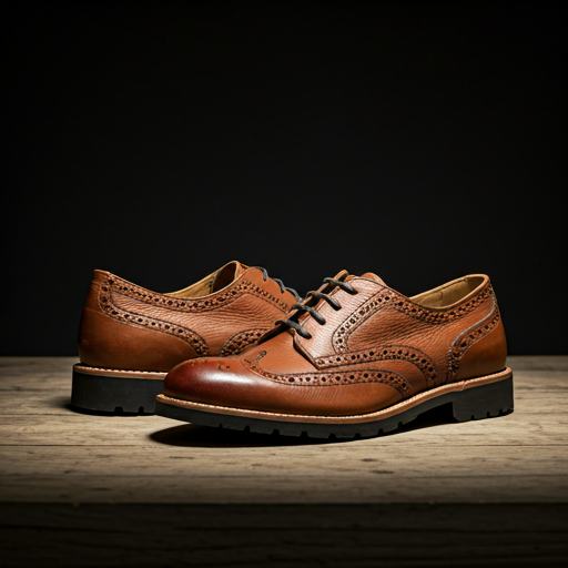 Încălțăminte de lux din piele într-un cadru minimalist