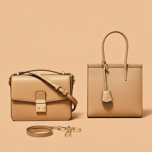 Plan apropiat al unei geanți de designer și accesorii